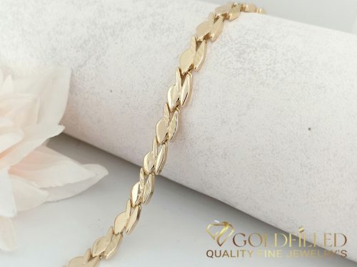 Ekskluzivna antialergijska pozlaćena narukvica "Goldfilled", dužine 19 cm i debljine 7,2 mm, boja 14K